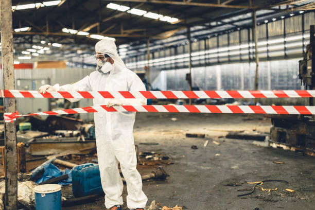 Professional Biohazard Cleanup technician working in Monroe, WI